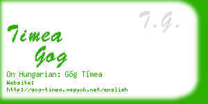 timea gog business card