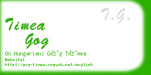 timea gog business card